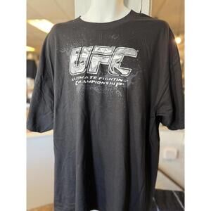 Y2K UFC Broken Glass logo Bud Light black t-shirt 2008 2XL